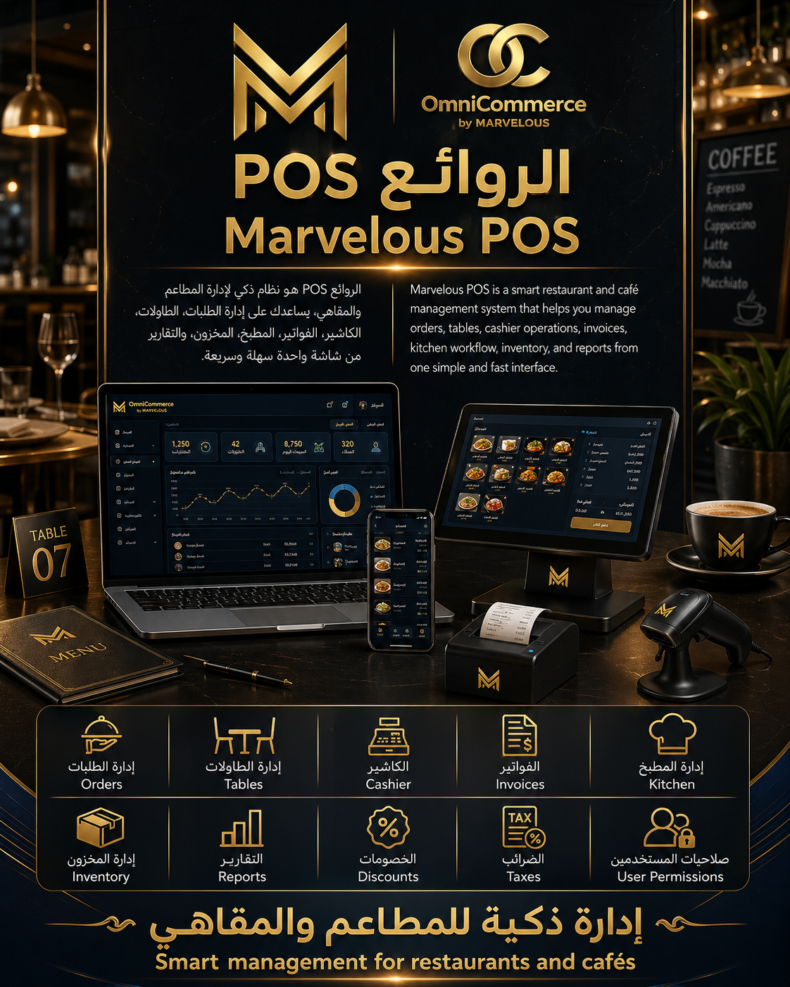 تدشين نظام إدارة المطاعم والمقاهي ضمن بوابة OmniCommerce